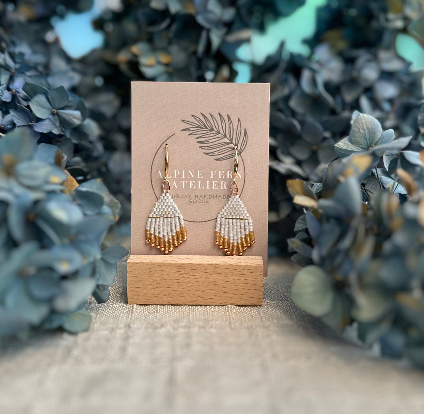 Mini White and Gold Fringe