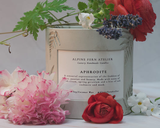 Aphrodite - Handmade Vessel and Hand Poured Wax, 290g | Alpine Fern Atelier