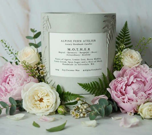 M.O.T.H.E.R - Handmade Vessel and Hand Poured Wax, 290g | Alpine Fern Atelier